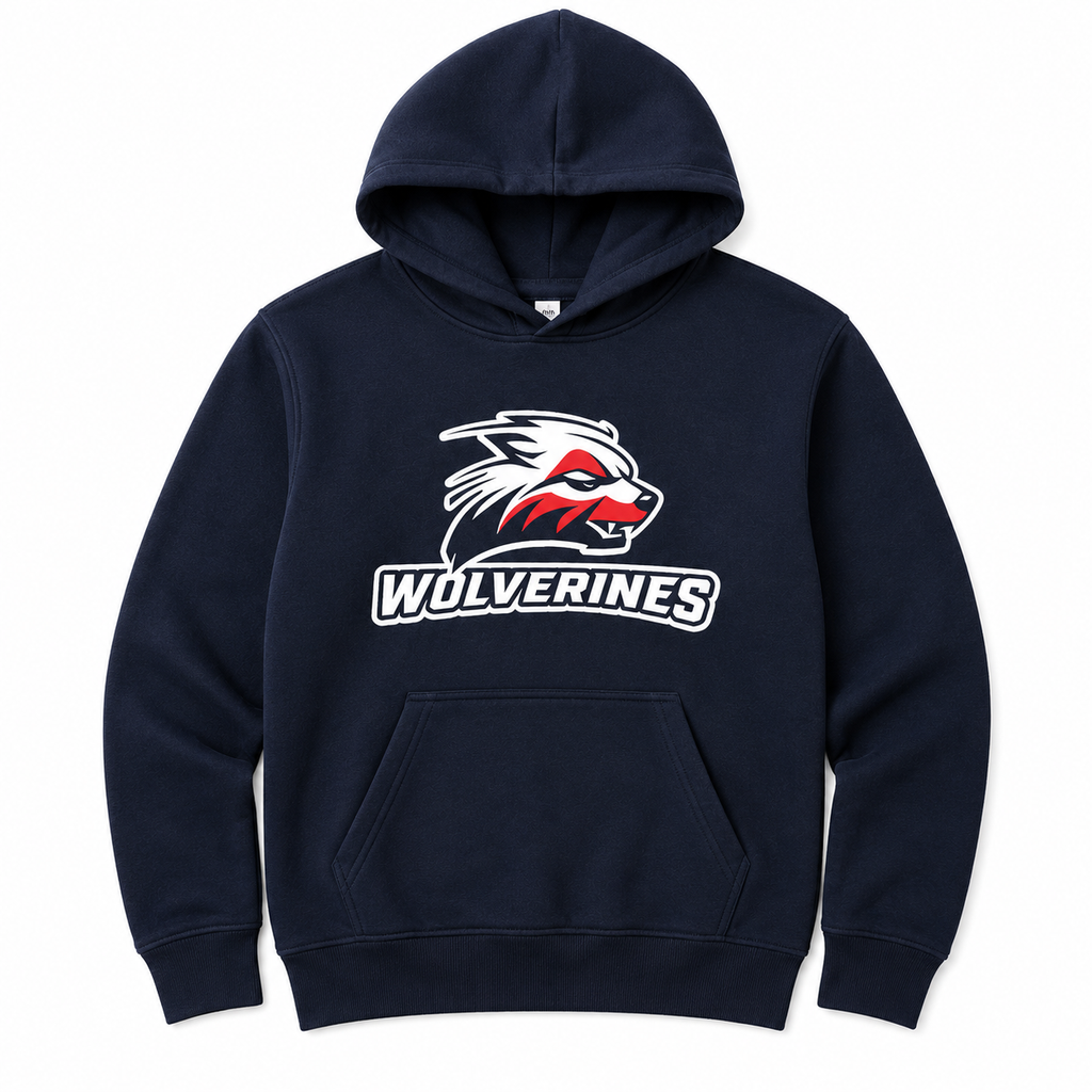 Adult Blue Wolverine Hoodie M